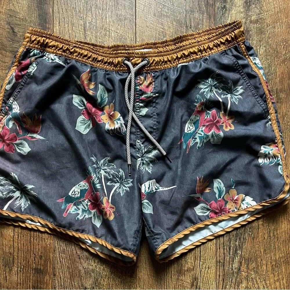 Maamgic ChinoWave Parrot Print Swim Trunks men’s‎ size XL